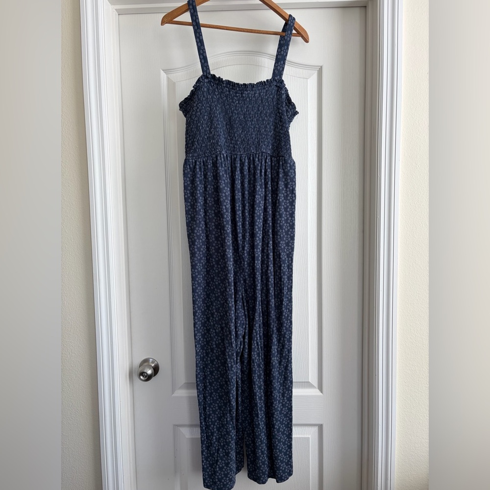 Isabel Maternity Navy Jumpsuit